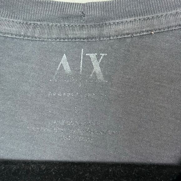 Armani Exchange Men's Graphic T-Shirt Size Large velvet Eagle rocker metal y2k - Picture 7 of 7